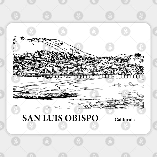 San Luis Obispo California Magnet by Lakeric